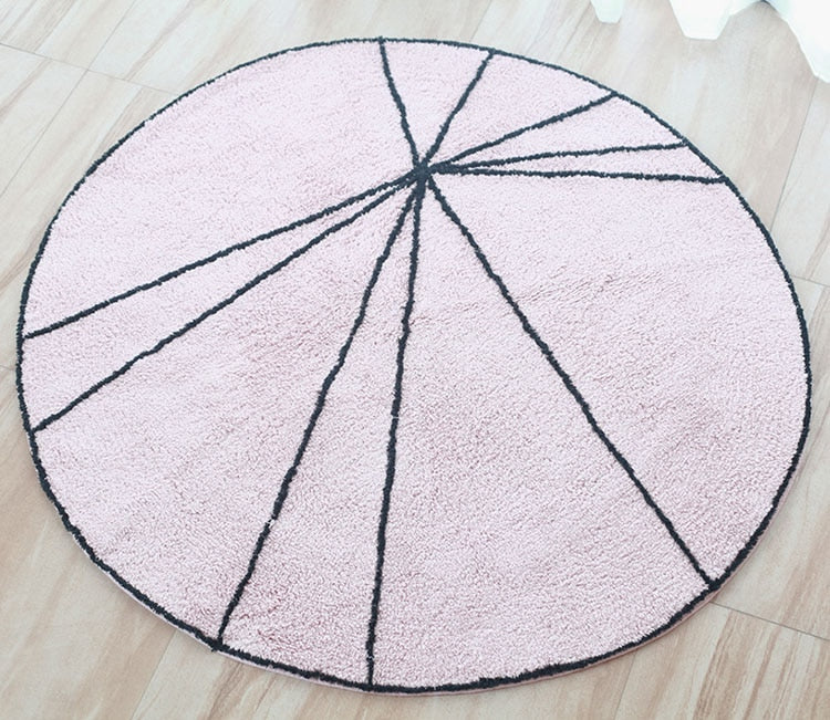 Round Rug Tapete Infantil Nordic Soft Cotton Fluffy Floor Foot Mat Kilim Baby Kids Bedroom Home Living Room Nursery Warm Decor - Provence Home Living Store