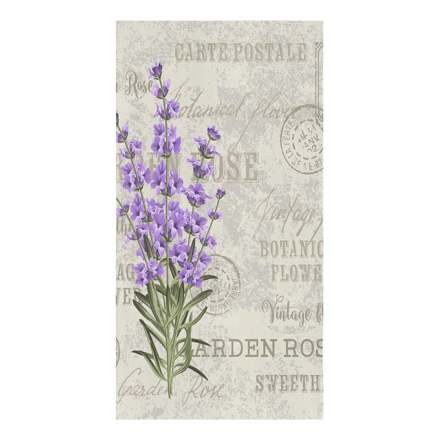 Purple Flower Lavender Dragonfly White Kitchen Cleaning Towel Microfiber Absorbent Dishcloths for Kitchen Rags Cleaning Tool - Provence Home Living Store