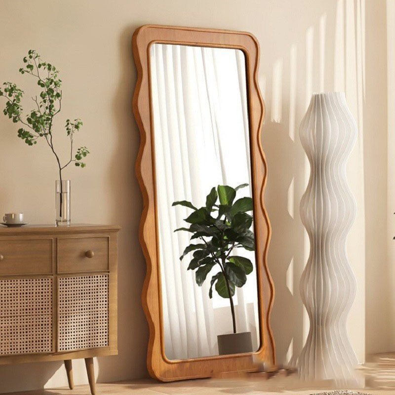 Standing Wood Vanity Mirror Luxury Full Length Large Nordic Wall Mirror Living Room Long Miroir Mural Room Decor Mirror - Provence Home Living Store