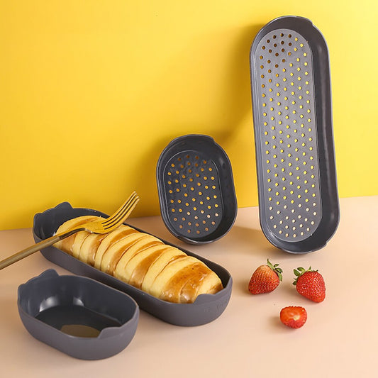 4Pcs/Set Hot Dog Mold High-Temperature Resistance Easy Demoulding Bread Mold Non-Sticking Rectangular Silicone Bread Pan Mold - Provence Home Living Store