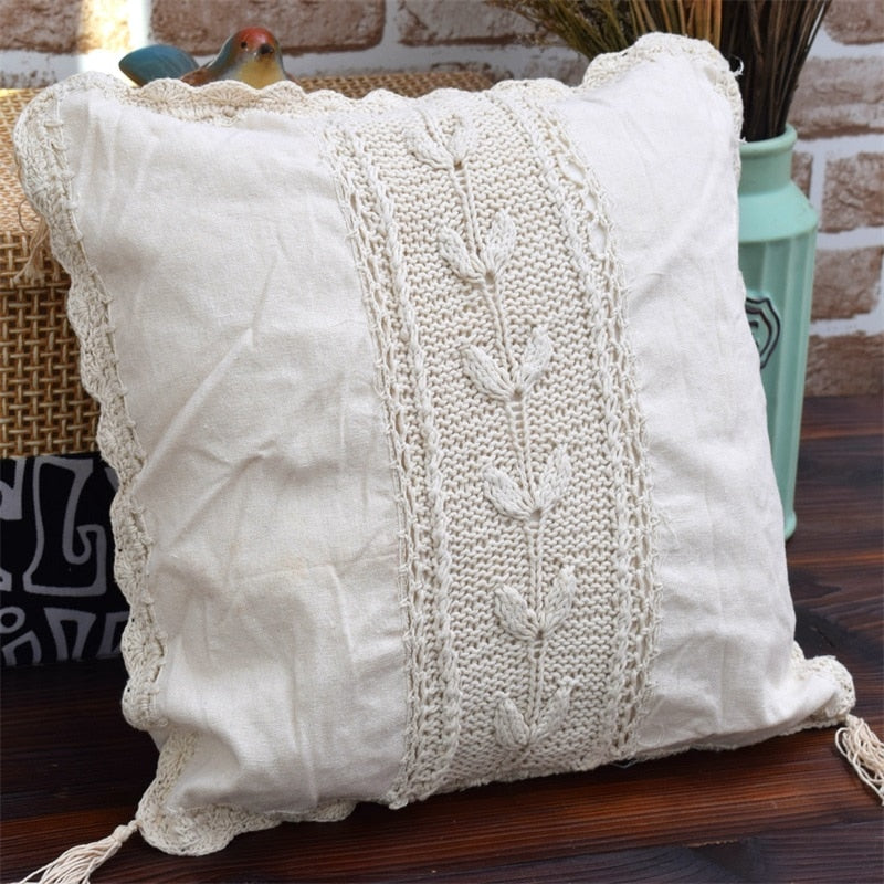 Big sale European pillow covers decorative Rustic couch cushion cover Handmade cotton pillow cover sofa throw pillows - Provence Home Living Store