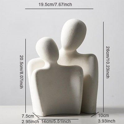 Nordic minimalist abstract figures ceramic ornaments bedroom living room desktop furnishings home decoration office figurines - Provence Home Living Store