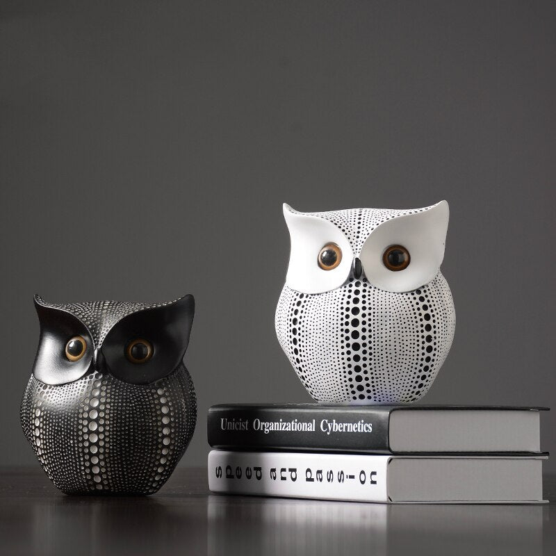 Nordic Home Decoration Accessories Modern Miniature Figurines Desk Decoration Owl Figurine Living Room Decoration Accessories - Provence Home Living Store