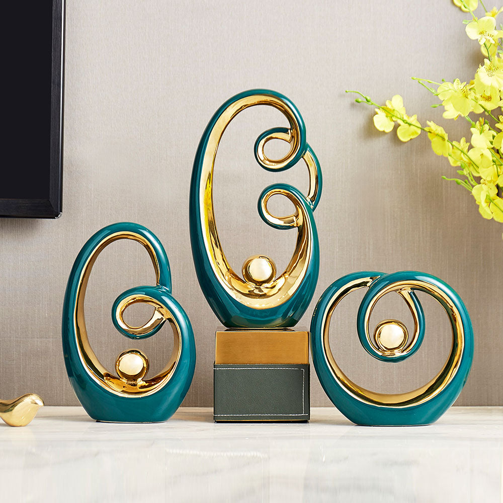 Ceramic Abstract art Small Figurines Creative Nordic Ornaments Bookshelf TV Cabinet Living Room Porch Decorations Easter gift - Provence Home Living Store