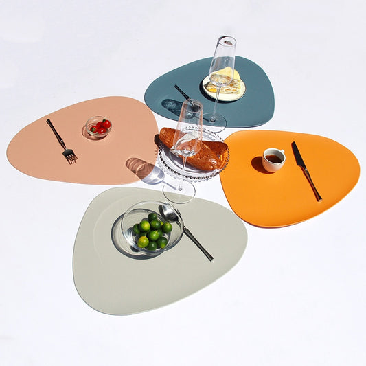 2/3/4PCS Tableware Pad Placemat Table Mat Heat Insulation PU Leather Bowl Coaster Kitchen Non-Slip - Provence Home Living Store