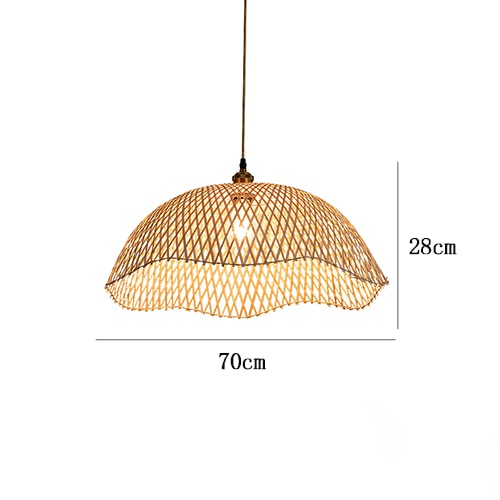 Modern Hand Woven Bamboo Pendant Lights Art Rattan Wicker Chandelier Dining Rroom Bedroom Lighting Fixtures Hanging Light - Provence Home Living Store