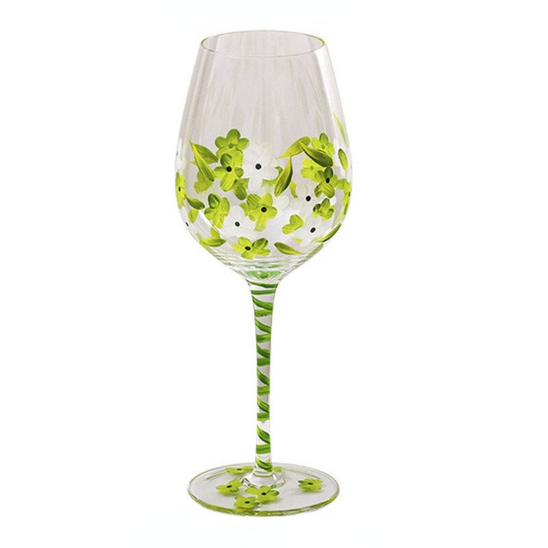 Painted medieval tulip goblet 400-800ML high-value crystal glass juice glass home red wine glass - Provence Home Living Store