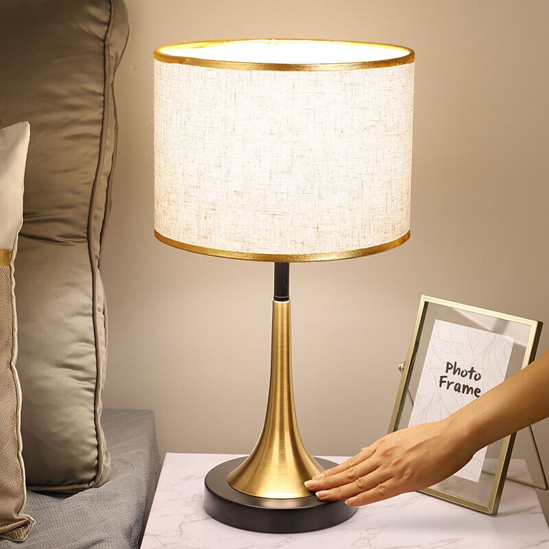 Nordic Table Lamp Luxury Living Room Chinese Table Lamp Bedroom Bedside Lamp Touch Induction Stepless Dimming Desk Lamp - Provence Home Living Store