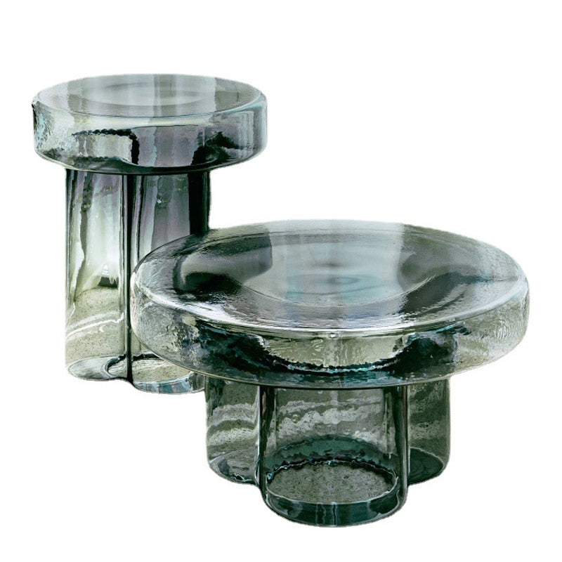 Creative Glass Coffee Tables Living Room Furniture Modern Design Sofa Side Table Round Tea Table - Provence Home Living Store