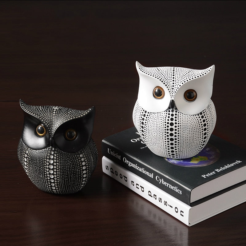 Nordic Home Decoration Accessories Modern Miniature Figurines Desk Decoration Owl Figurine Living Room Decoration Accessories - Provence Home Living Store