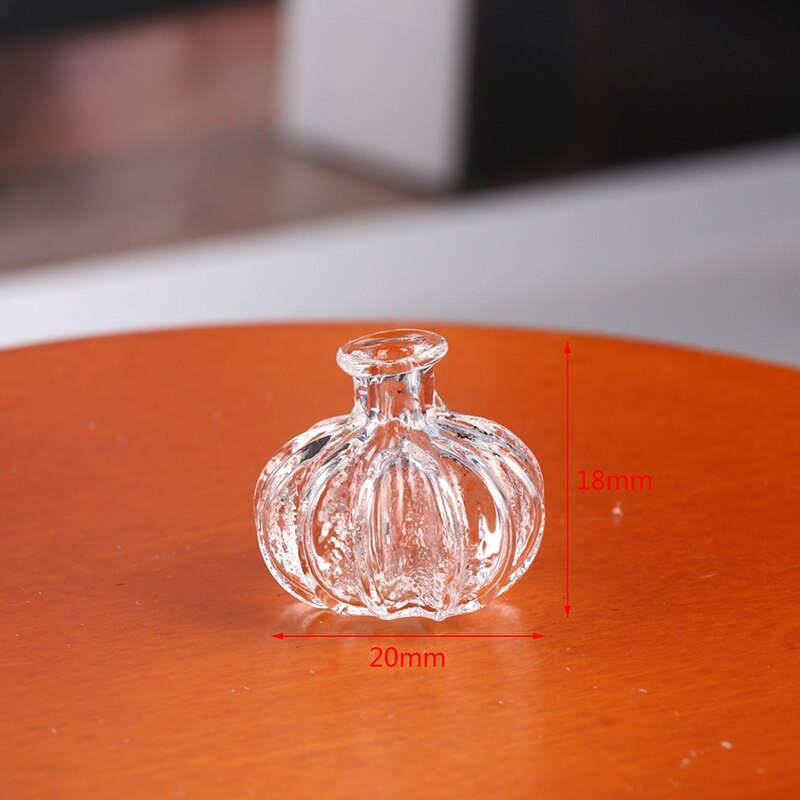 1:12 Dollhouse Miniature Mini Glass Bottle Cork Cover Tiny Jar Vials Vase Model Doll House Decoration Accessories Kids Play Toy - Provence Home Living Store