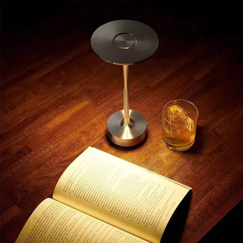 Nordic Luxury Rechargeable LED Touch Bedside Lamp Coffee Decor Table Lamp For Study Bedroom Bedside Desk Light - Provence Home Living Store