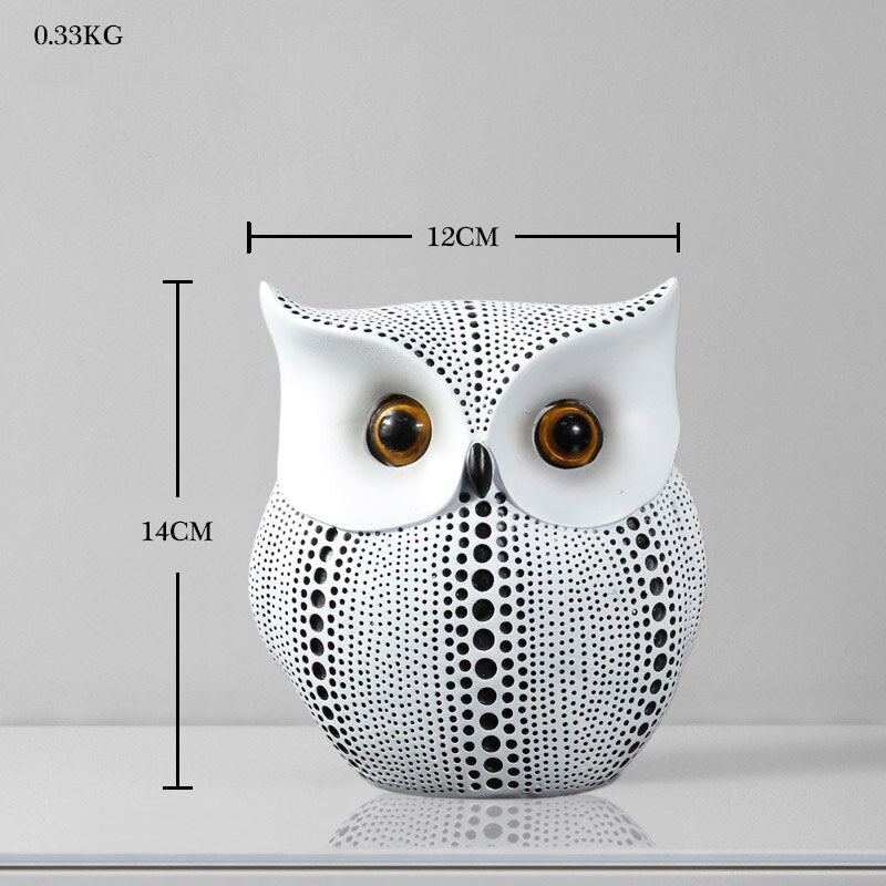 Nordic Home Decoration Accessories Modern Miniature Figurines Desk Decoration Owl Figurine Living Room Decoration Accessories - Provence Home Living Store