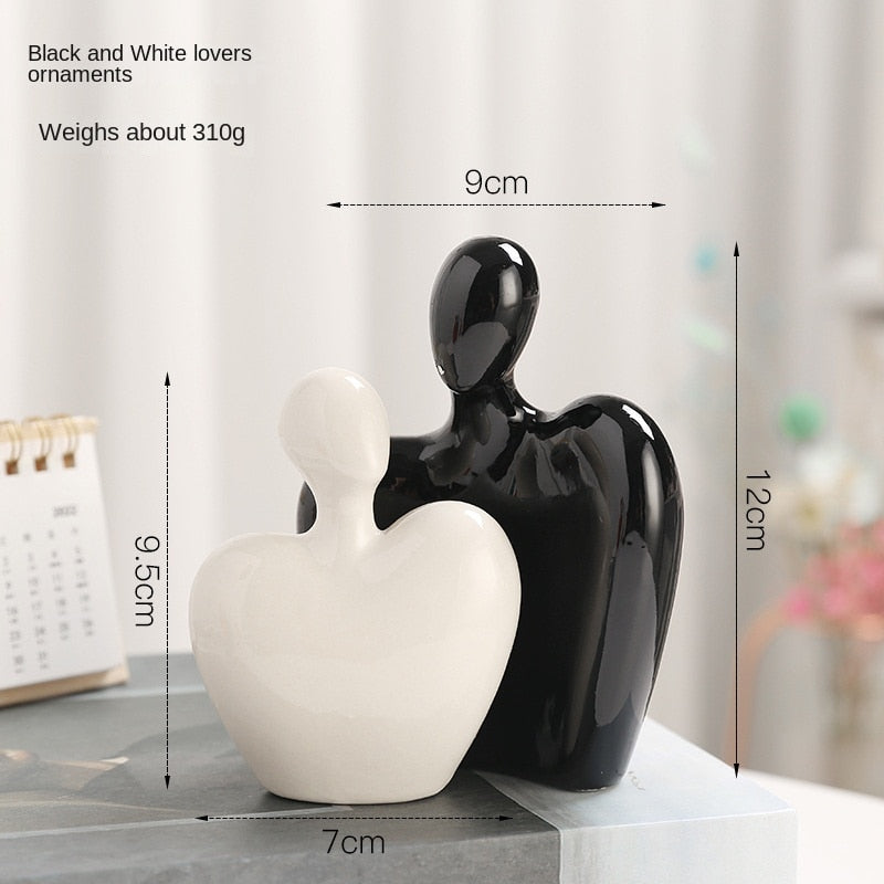 Nordic minimalist abstract figures ceramic ornaments bedroom living room desktop furnishings home decoration office figurines - Provence Home Living Store