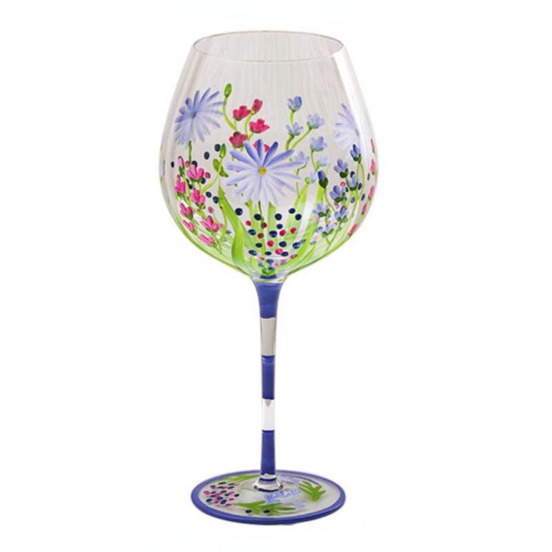 Painted medieval tulip goblet 400-800ML high-value crystal glass juice glass home red wine glass - Provence Home Living Store