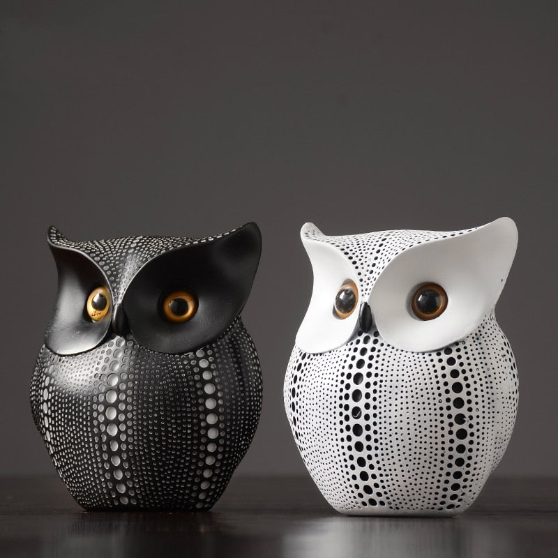 Nordic Home Decoration Accessories Modern Miniature Figurines Desk Decoration Owl Figurine Living Room Decoration Accessories - Provence Home Living Store