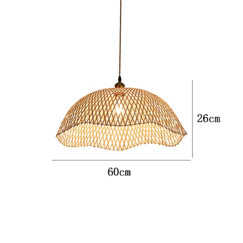 Modern Hand Woven Bamboo Pendant Lights Art Rattan Wicker Chandelier Dining Rroom Bedroom Lighting Fixtures Hanging Light - Provence Home Living Store