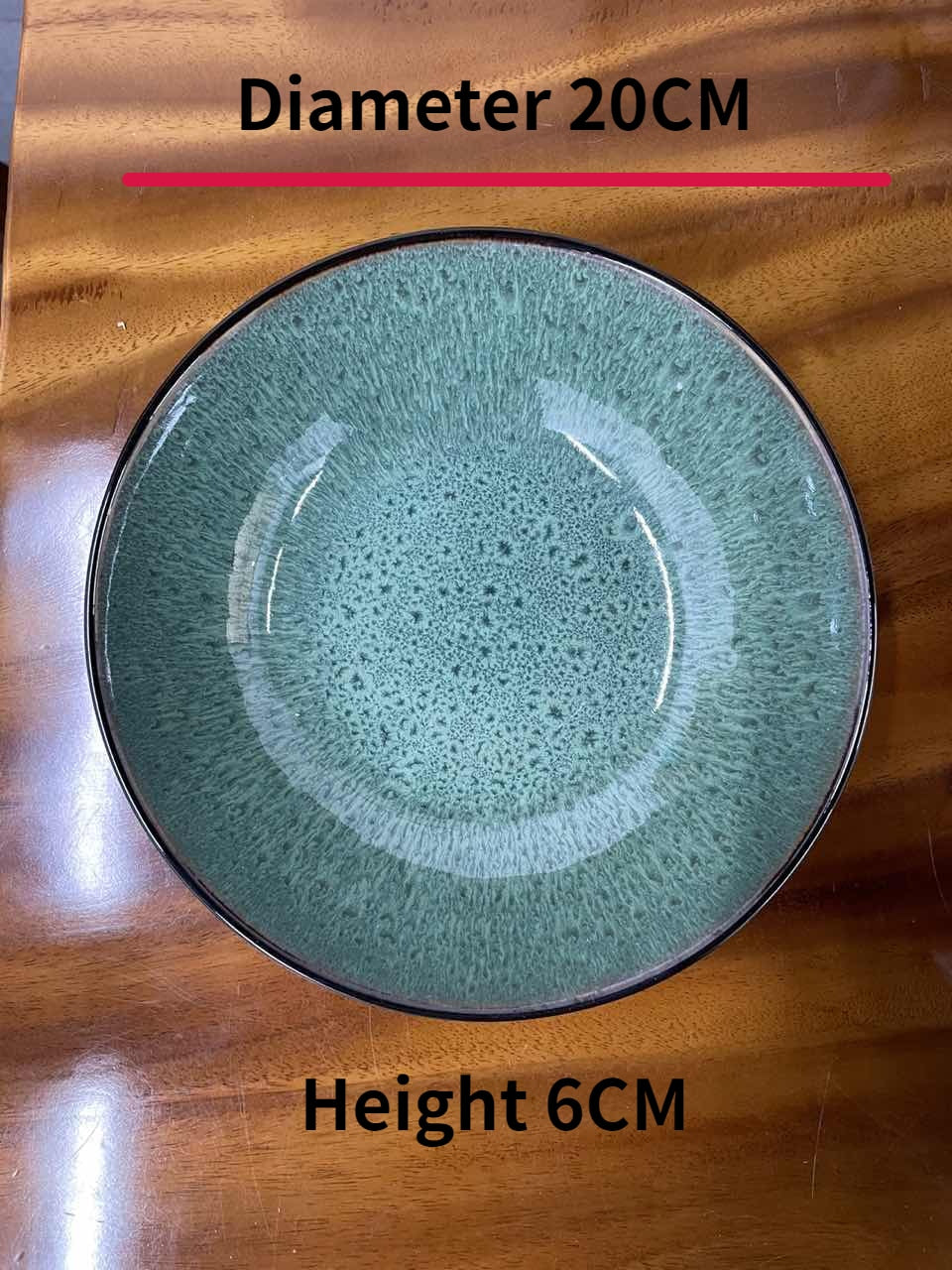 Chinese style retro green ceramic bowl household noodle bowl specialty ramen bowl dish bowl commercial - Provence Home Living Store