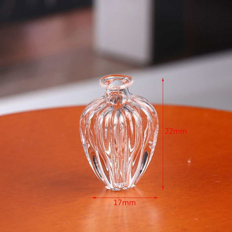 1:12 Dollhouse Miniature Mini Glass Bottle Cork Cover Tiny Jar Vials Vase Model Doll House Decoration Accessories Kids Play Toy - Provence Home Living Store