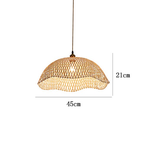 Modern Hand Woven Bamboo Pendant Lights Art Rattan Wicker Chandelier Dining Rroom Bedroom Lighting Fixtures Hanging Light - Provence Home Living Store