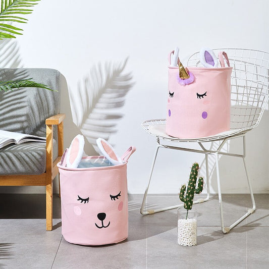 INS Cartoon Animal Dirty Clothes Storage Baskets Laundry Hamper Kids Toys Storage Bucket Bathroom Sundries Organizer Container - Provence Home Living Store