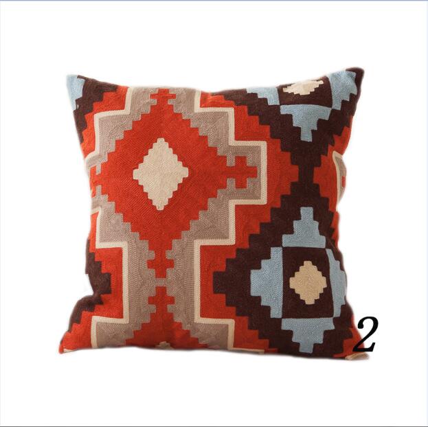 Kilim Pattern Cushion Cover Embroidery Throw Pillow Cover For Sofa - Provence Home Living Store