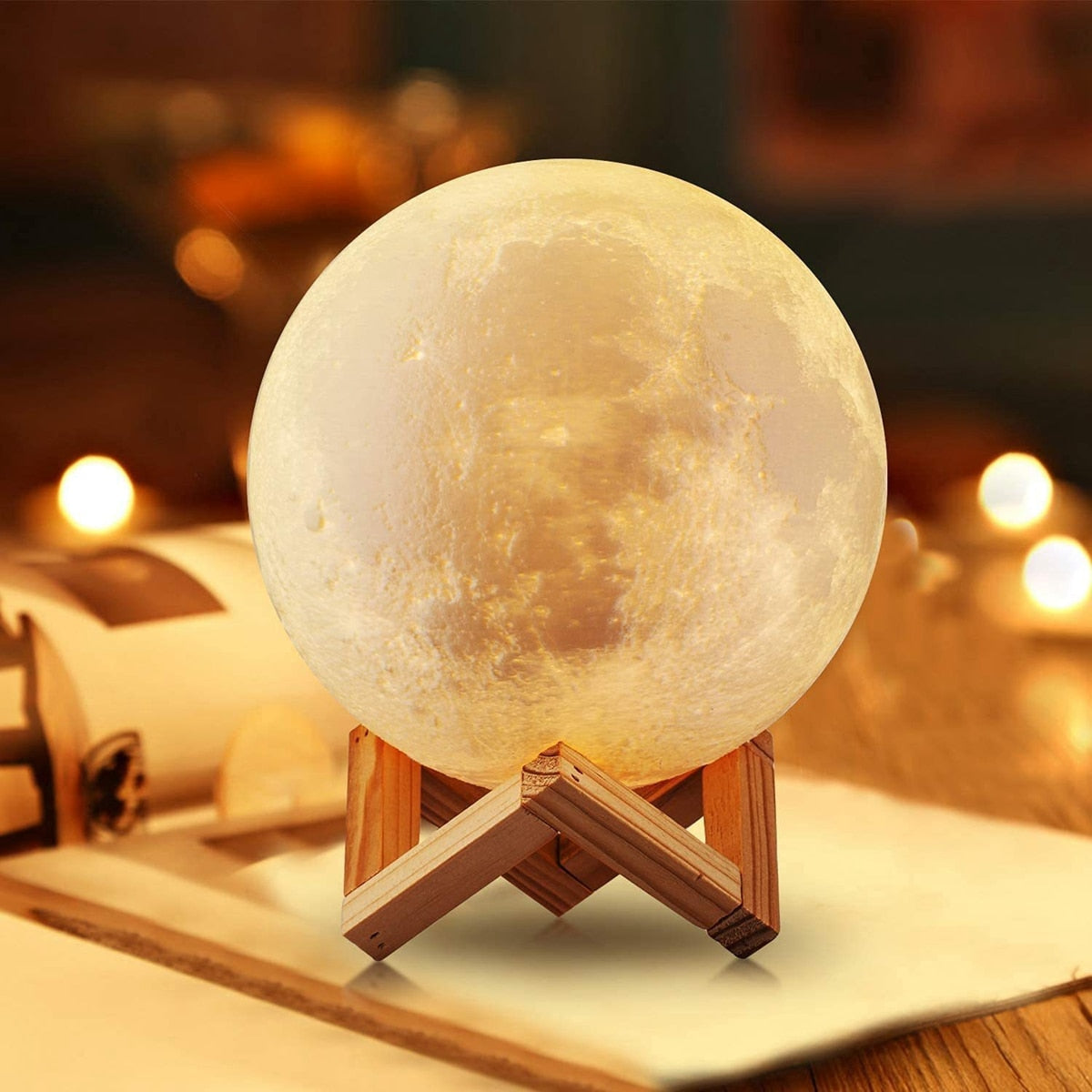 LED Battery Powered Moon Lamp - Provence Home Living Store