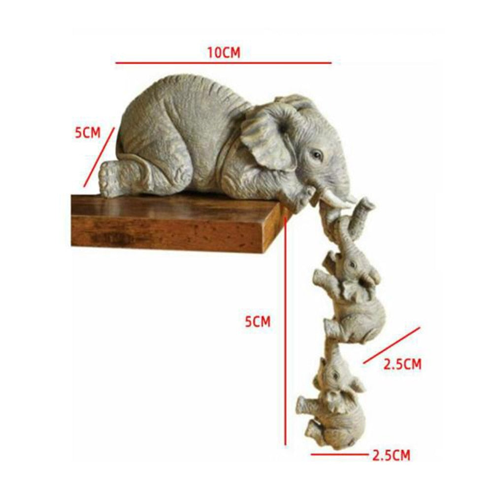 3-piece Hanging Elephant Craft Statues - Provence Home Living Store