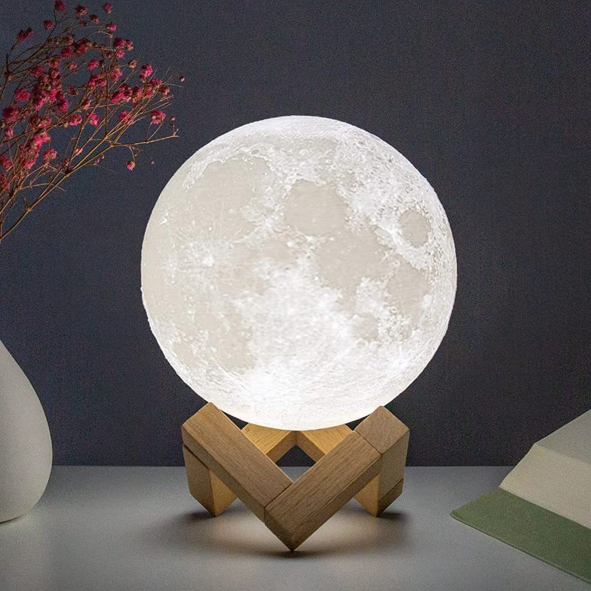 LED Battery Powered Moon Lamp - Provence Home Living Store