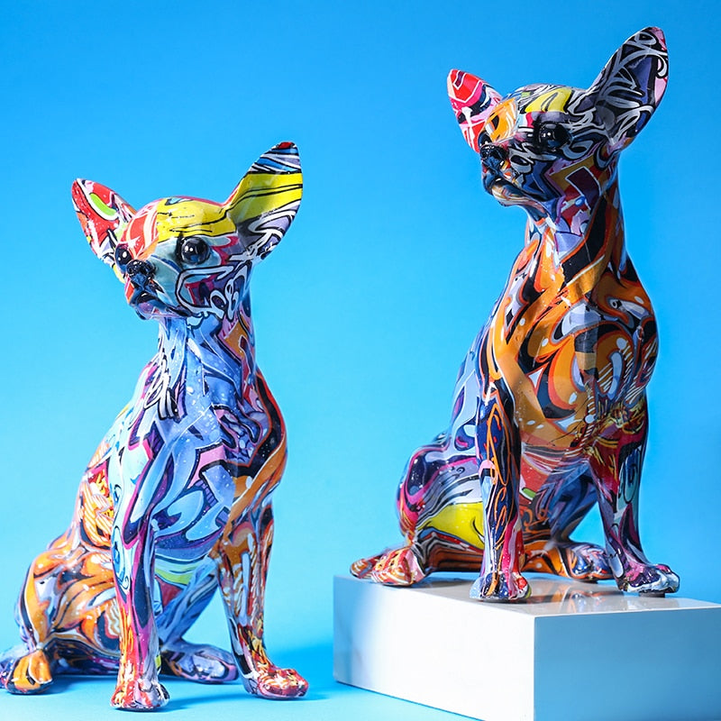 Creative Color Dog Statue - Provence Home Living Store