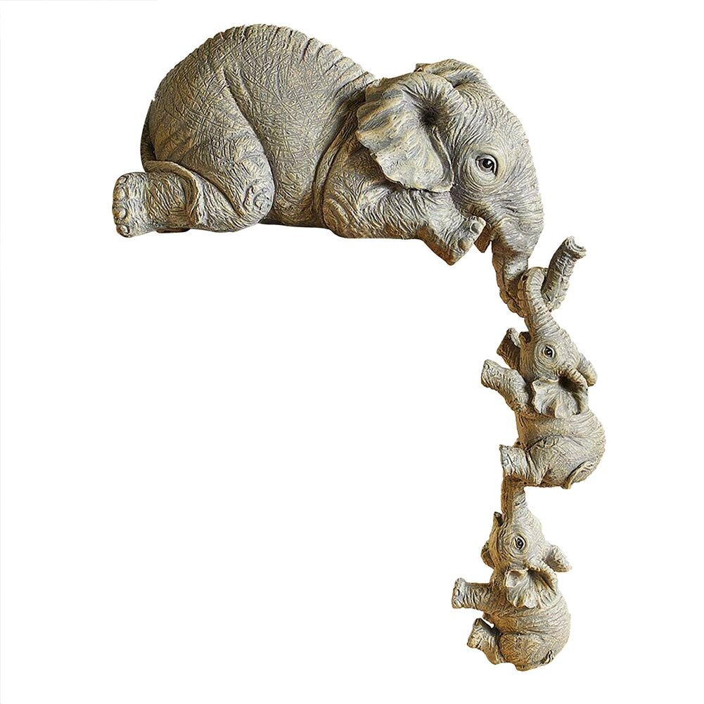 3-piece Hanging Elephant Craft Statues - Provence Home Living Store