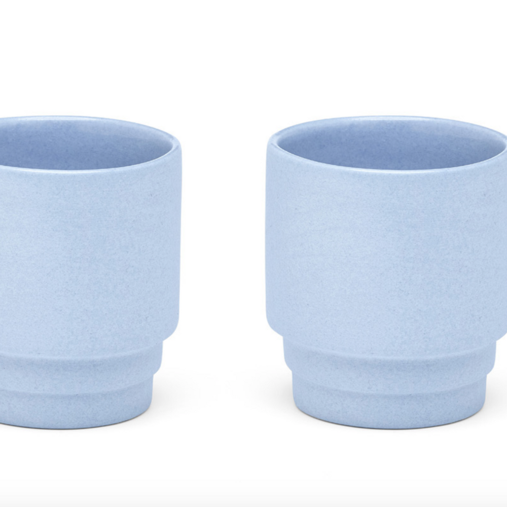 MONDAY ESPRESSO/SAKE by PUIK - modern stackable and sleek- 3 colors- set of 2 - Provence Home Living Store