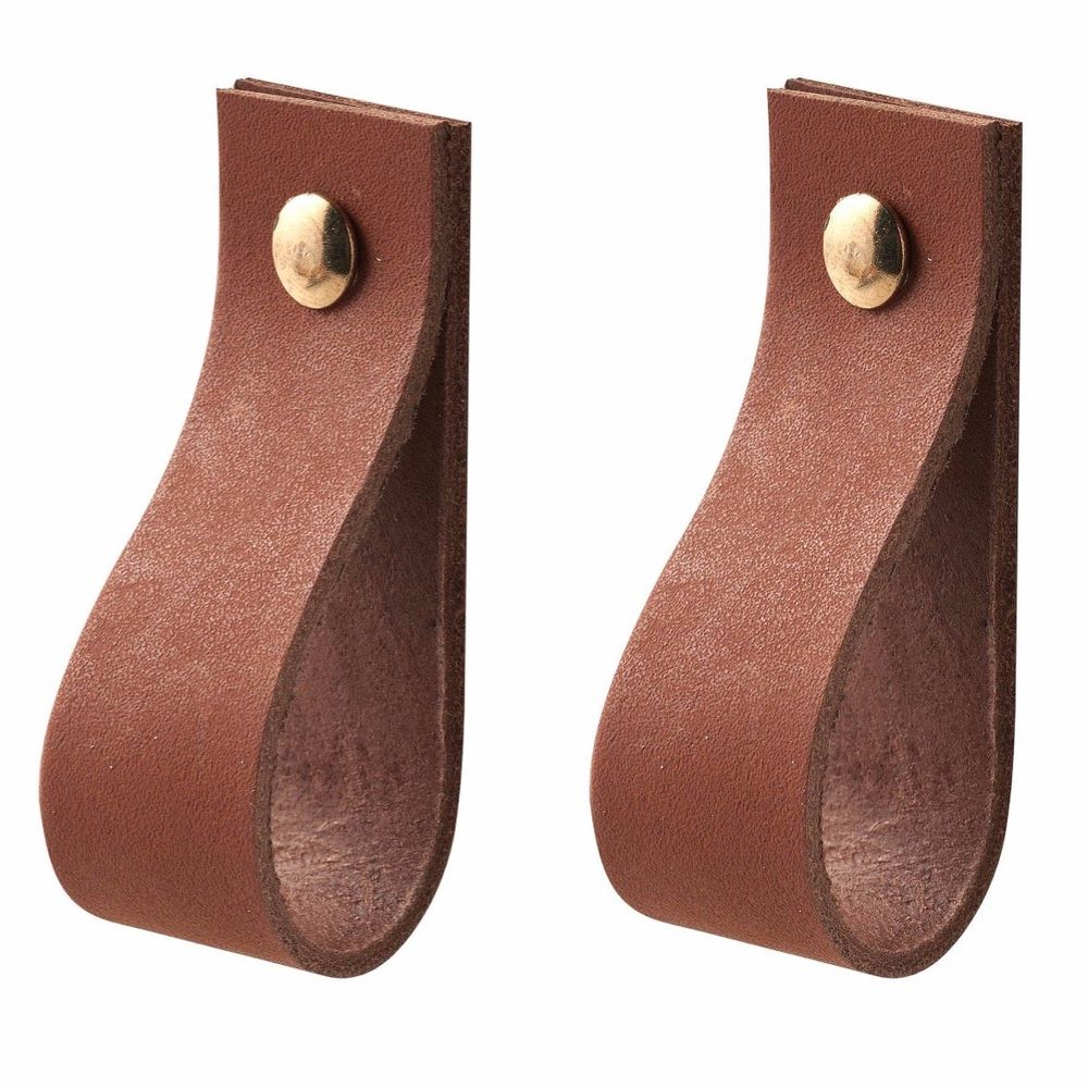 LEATHER HANDLES - set of 2 - Provence Home Living Store