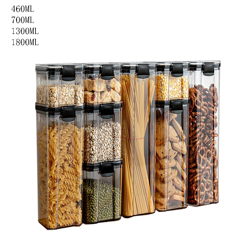 Food Storage Container, Refrigerator Noodle Box Multigrain Storage Tank, Transparent Airtight Tank, Storage Bottle With Lid - Provence Home Living Store