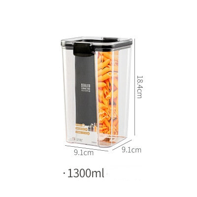 Food Storage Container, Refrigerator Noodle Box Multigrain Storage Tank, Transparent Airtight Tank, Storage Bottle With Lid - Provence Home Living Store