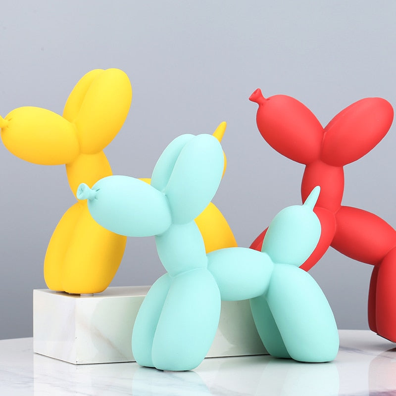 Matte Balloon Dog Statue Home Decoration Ornaments Resin Sculpture  Modern Nordic Accessories for Living Room Animal Figures - Provence Home Living Store