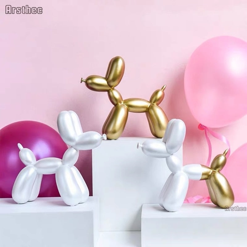 Balloon Dog Desktop Ornament Living Room Sculpture Decor Nordic Style Figurine Resin Cretative Animal Craft Statue Home Art Gift - Provence Home Living Store