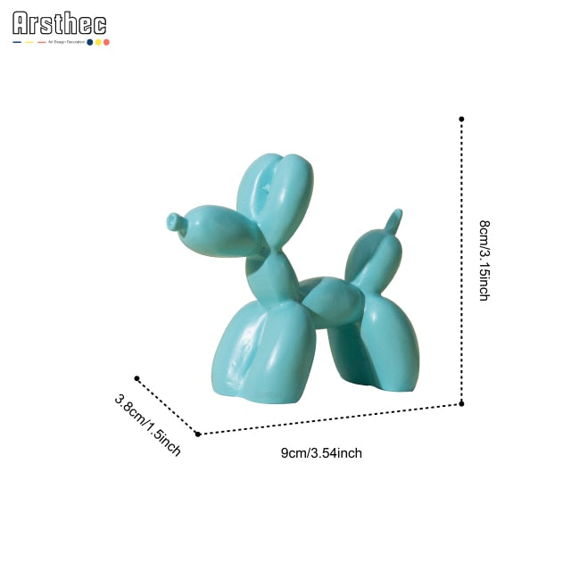 Balloon Dog Desktop Ornament Living Room Sculpture Decor Nordic Style Figurine Resin Cretative Animal Craft Statue Home Art Gift - Provence Home Living Store