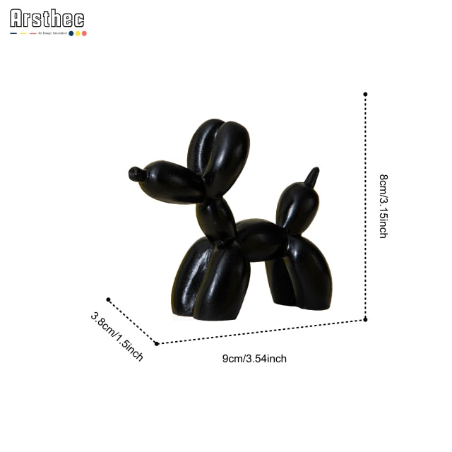 Balloon Dog Desktop Ornament Living Room Sculpture Decor Nordic Style Figurine Resin Cretative Animal Craft Statue Home Art Gift - Provence Home Living Store