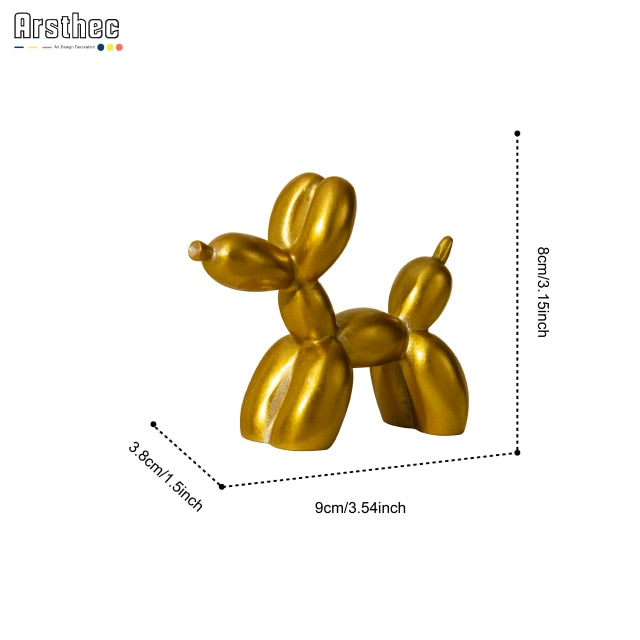 Balloon Dog Desktop Ornament Living Room Sculpture Decor Nordic Style Figurine Resin Cretative Animal Craft Statue Home Art Gift - Provence Home Living Store