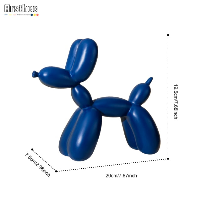 Balloon Dog Desktop Ornament Living Room Sculpture Decor Nordic Style Figurine Resin Cretative Animal Craft Statue Home Art Gift - Provence Home Living Store