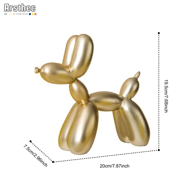 Balloon Dog Desktop Ornament Living Room Sculpture Decor Nordic Style Figurine Resin Cretative Animal Craft Statue Home Art Gift - Provence Home Living Store