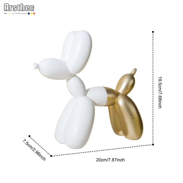 Balloon Dog Desktop Ornament Living Room Sculpture Decor Nordic Style Figurine Resin Cretative Animal Craft Statue Home Art Gift - Provence Home Living Store