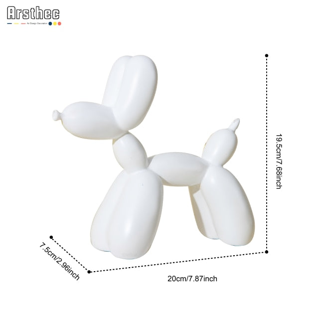 Balloon Dog Desktop Ornament Living Room Sculpture Decor Nordic Style Figurine Resin Cretative Animal Craft Statue Home Art Gift - Provence Home Living Store