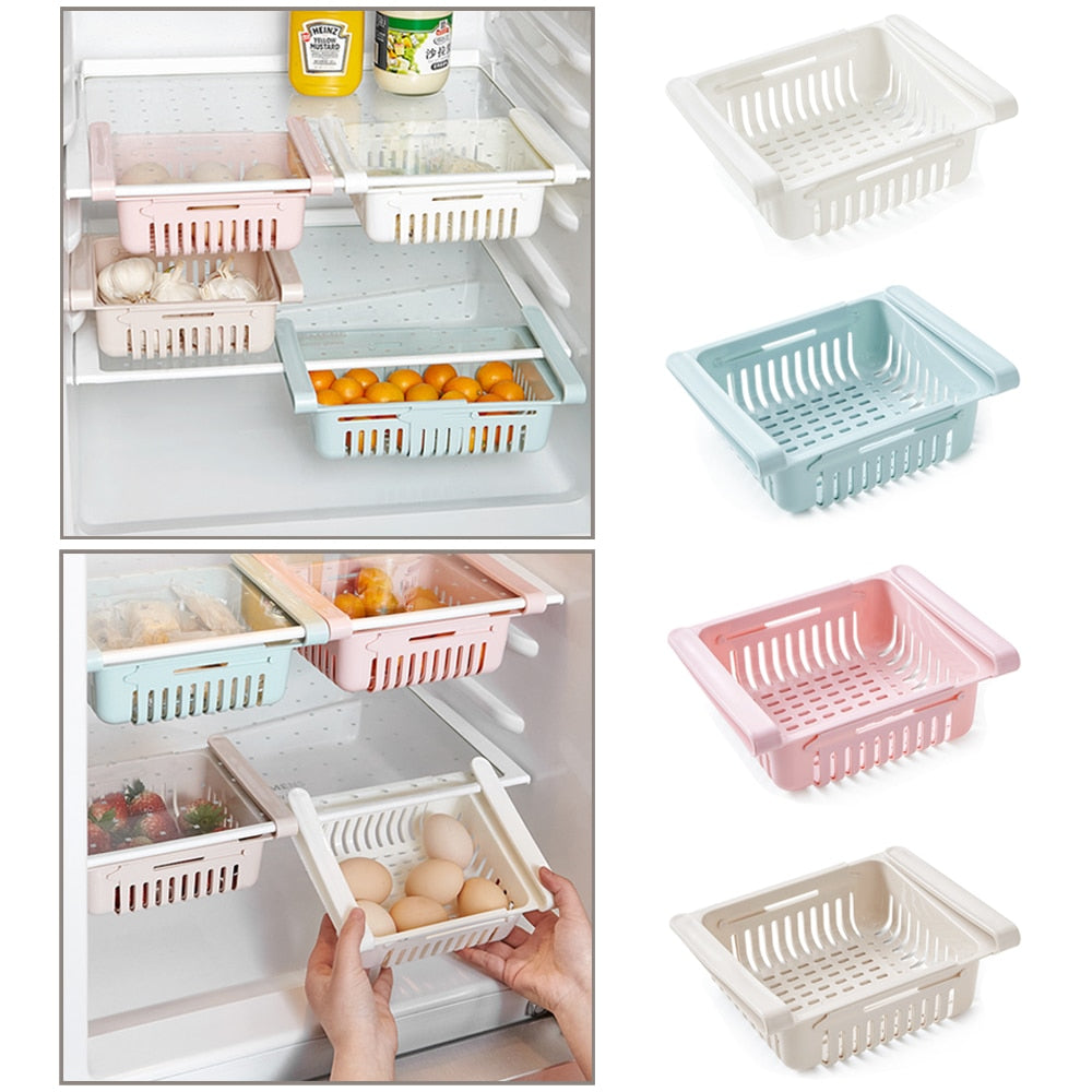 Fridge Organizer Storage Box Refrigerator Drawer Plastic Storage Container Shelf Fruit Egg Food Storage Box Kitchen Accessories - Provence Home Living Store