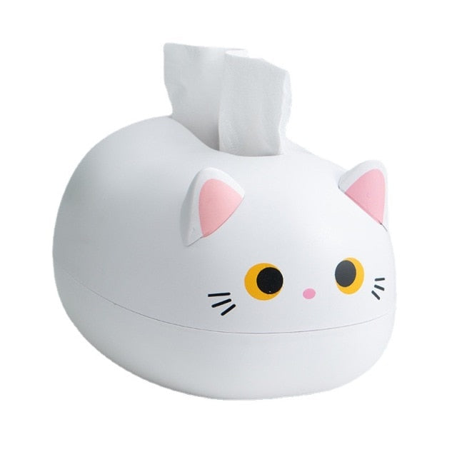 Kawaii Cat Tissue Box Desktop Toilet Paper Holder Kitchen Napkin Storage Box Wc Paper Container Nordic Style Home Decoration - Provence Home Living Store