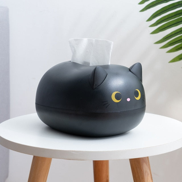 Kawaii Cat Tissue Box Desktop Toilet Paper Holder Kitchen Napkin Storage Box Wc Paper Container Nordic Style Home Decoration - Provence Home Living Store