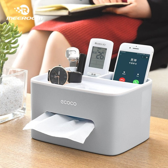 Tissue Storage Box Napkin Holder Multifunctional Sundries Storage Ontainer Living Room Stationery Organizer Box for Home Office - Provence Home Living Store