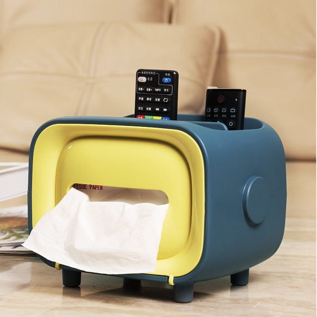 Tissue Storage Box Napkin Holder Multifunctional Sundries Storage Ontainer Living Room Stationery Organizer Box for Home Office - Provence Home Living Store