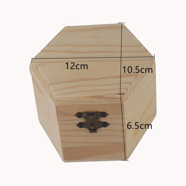 S/M/L Wooden Storage Box Plain Wood With Lid Multifunction Square Hinged Craft Gift Boxes For Home Supply Storage Decoration - Provence Home Living Store